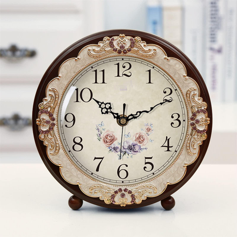 Ophelia & Co. Digital Wood Electric Tabletop Clock in Purple Wayfair
